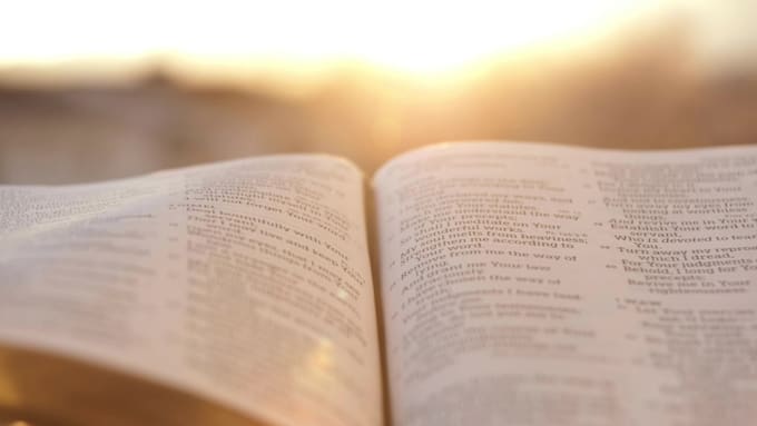 create a bible study or religious presentation