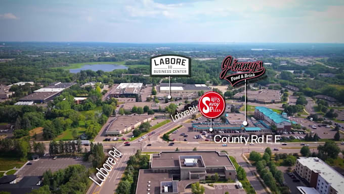 do real estate drone promo video with 3d camera tracking and map animation