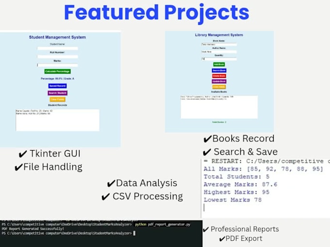 create python gui applications and automation scripts