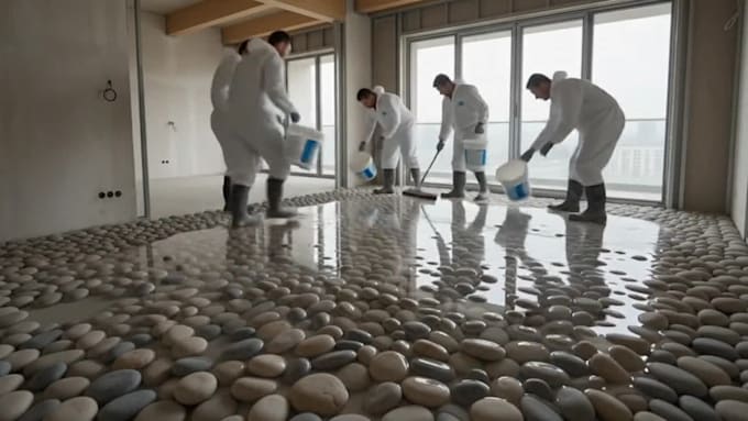do ai transformation epoxy floor time lapse video