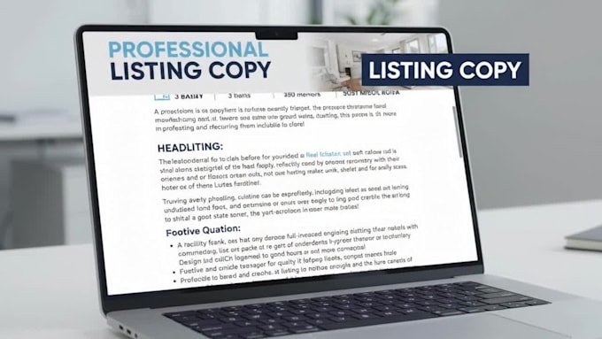 write professional real estate listing descriptions