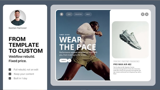 rebuild your wix or squarespace website in a modern custom design