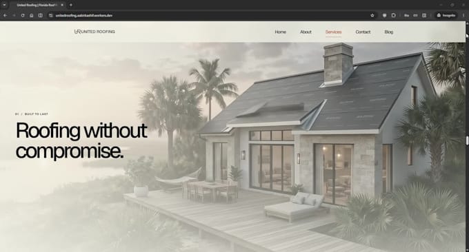 build a professional roofing website, roofing installation website