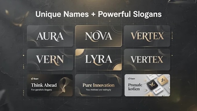 create unique business names and catchy slogans