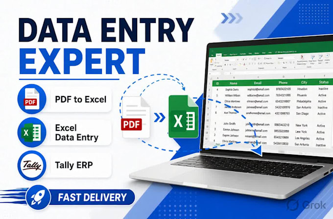 do data entry, copy paste and excel work