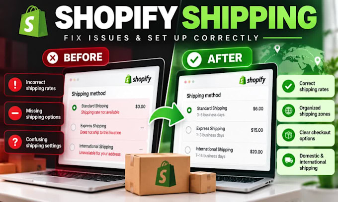 setup shopify shipping rates, zones and profiles