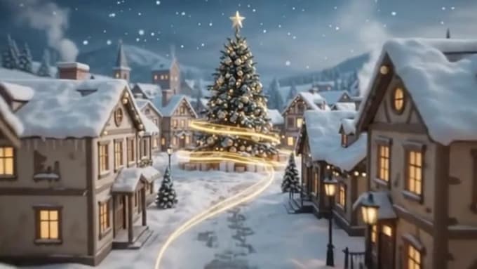 create a personalized christmas greeting video