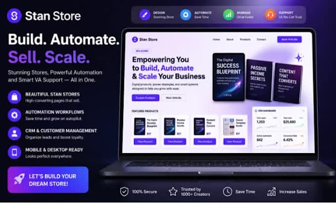 stan store course setup, stan store ebook upload, stan store template design crm