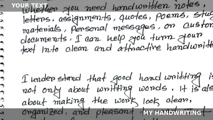 write neat, accurate handwritten notes, letters, custom documents