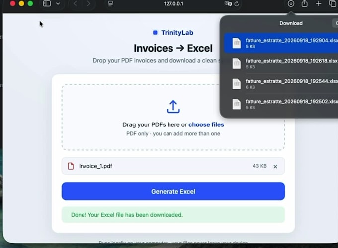 extract data from your PDF invoices into a clean excel sheet
