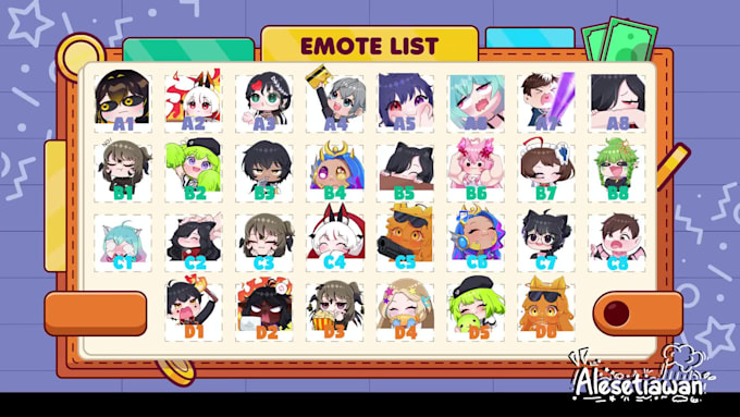 draw cute emotes  for twitch