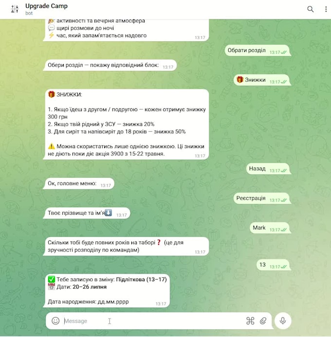 create ai telegram bots and business automation systems