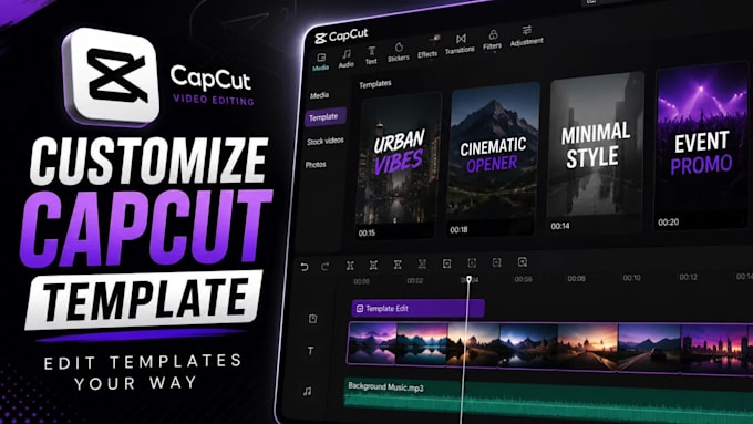 create custom editable capcut video editing templates and presets