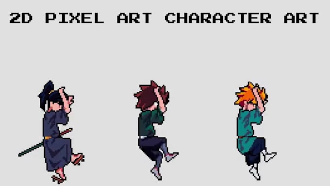 do 2d pixel art sprite sheet character 8 bit 16 bit 32bit animation for game