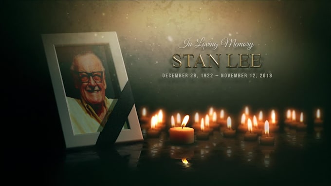 create funeral memorial card video