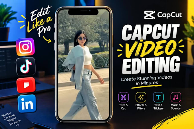 do professional capcut video editing for tiktok instagram reels