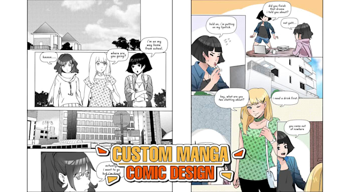 create custom webtoon, manga comic art, story panels