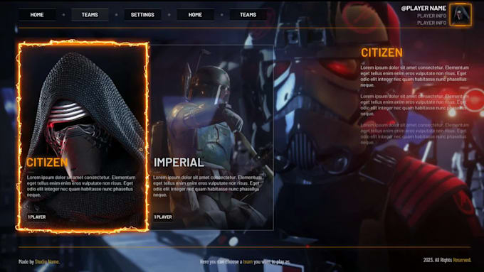 Design ui ux design, hud, menus, and animation for unity or unreal ...