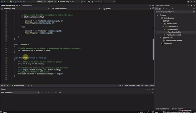 fix unity c sharp errors, bugs and write custom gameplay scripts