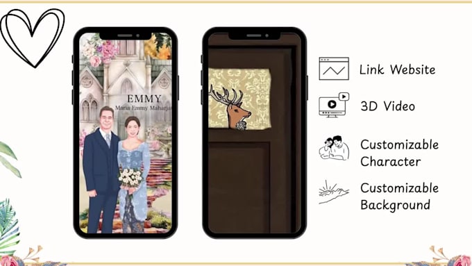 create 3d digital invitation with video and website