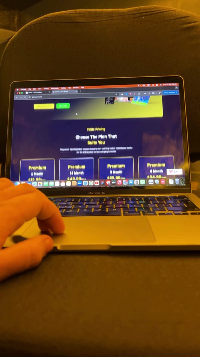 create a professional iptv website for iptv services