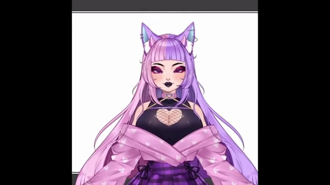 draw and rig live2d vtuber model anime avatar character design 3d vtuber model