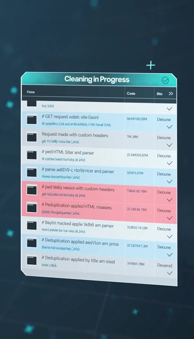 do web scraping and deliver clean deduplicated data