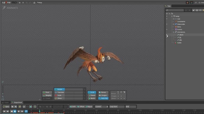 design, rig and animate your 2d character in spine pro
