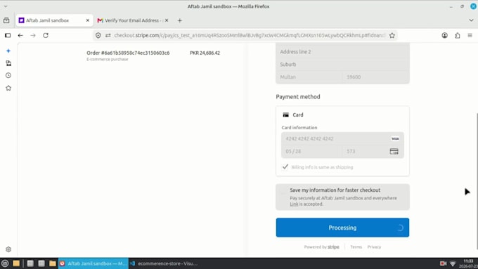 build a complete mern ecommerce website with stripe, jwt, admin panel