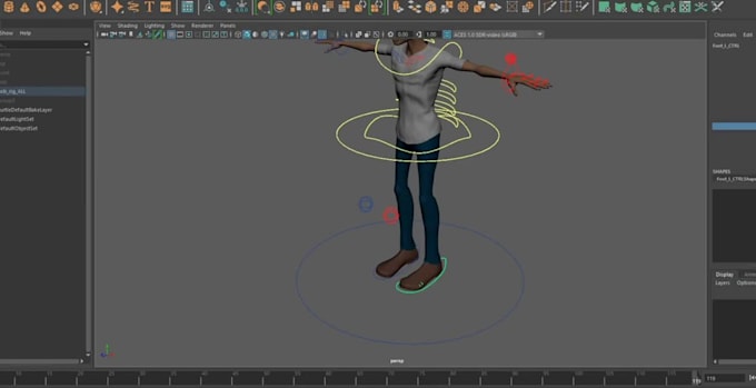 Modèle 3d pour rigging de personnage mixamo, rig ik fk, veeseface, rig ...