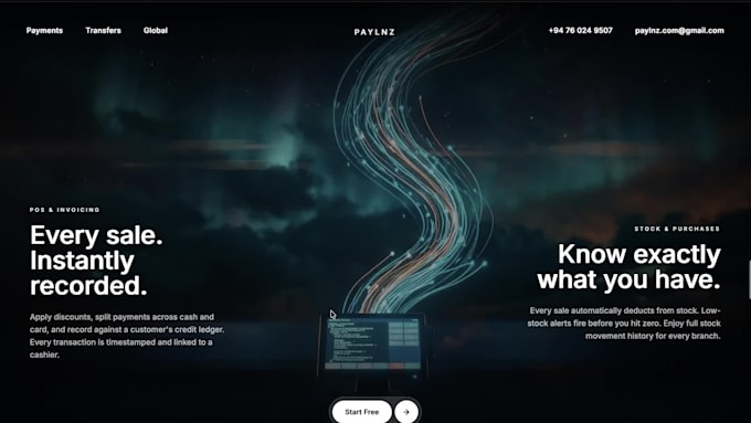 design an ultra premium scroll animation landing page