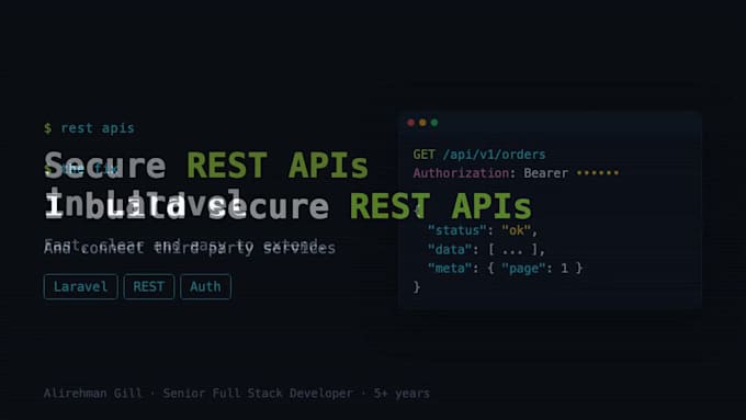develop a secure laravel rest API with documentation