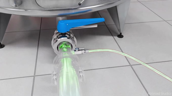 create 3d industrial animation for manufacturing and engineering processes