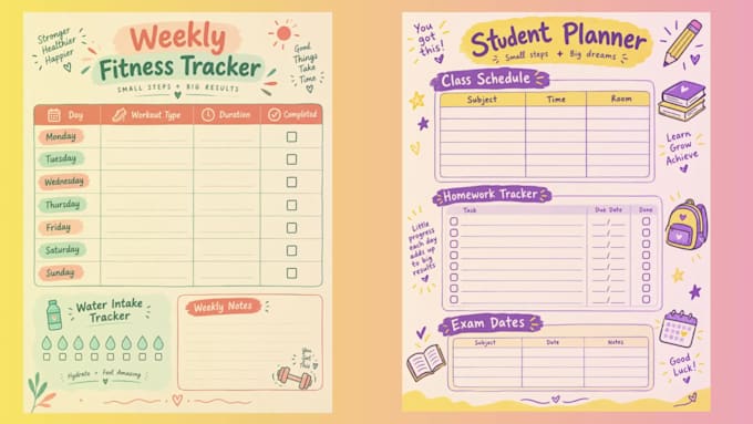 design custom digital planners and KDP planner templates