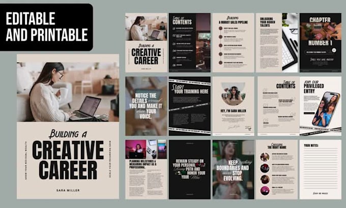 do professional branded PDF lead magnet, ebook and workbook