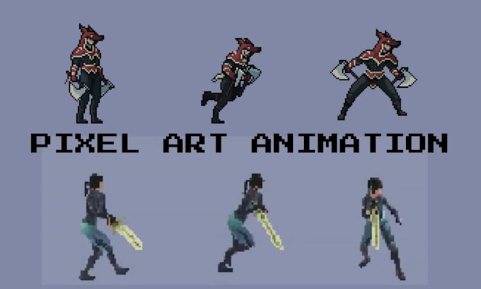 do pixel art sprite sheet animation character sprite sheet for rpg game art