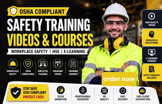 create osha compliant safety training video hse workplace training manual course