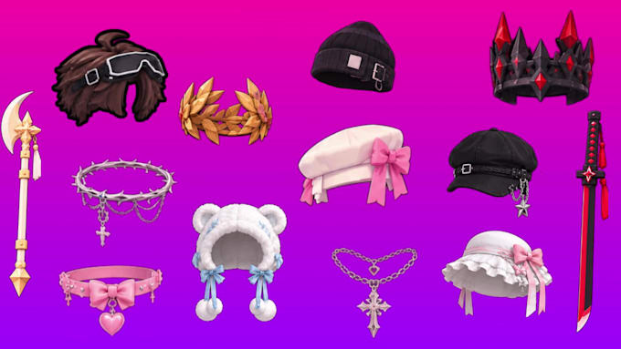 create roblox ugc hair and accessories, ready for upload
