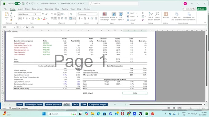 perform a business valuation