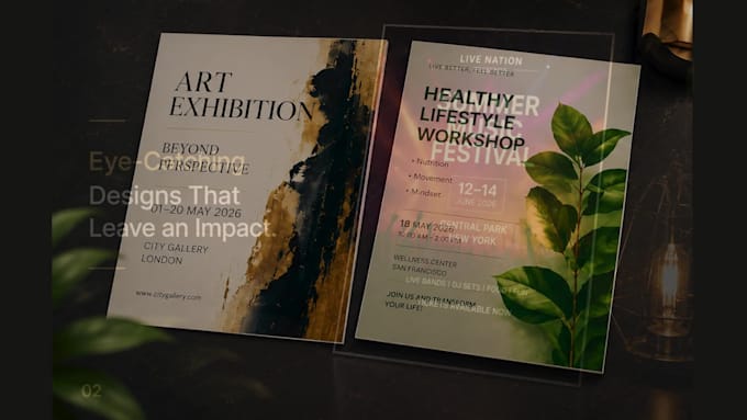 design a professional and modern poster