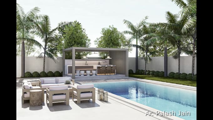 create realistic 3d rendering for interior and exterior architectural design