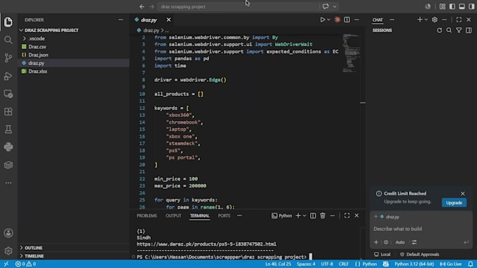 write python web scraper for dynamic e commerce and directory sites