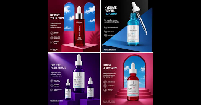 design beauty and skincare social media posts in canva