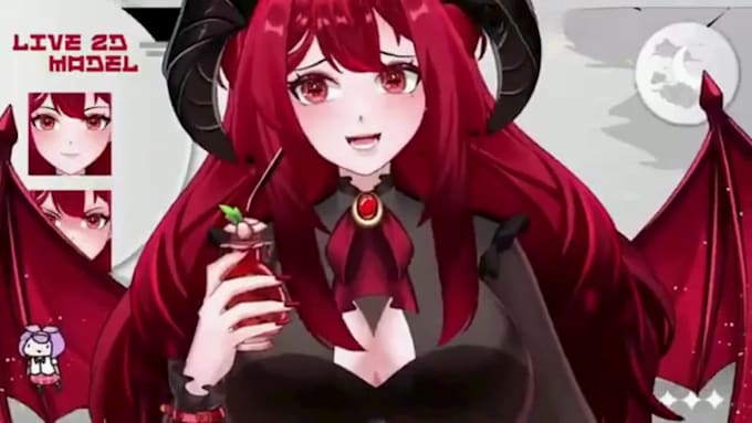 design and rig live2d vtuber model 2d vtuber avatar for anime vtuber model
