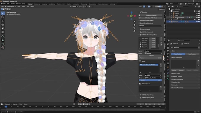 create custom warudo avatar, vrm model, vtuber model and setup