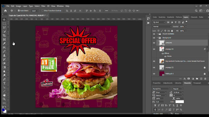 design eye catching food menu and poster