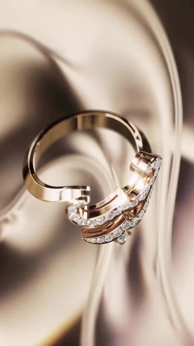 create 3d cinematic jewelry animation ring pendant design 3d ring animation ads