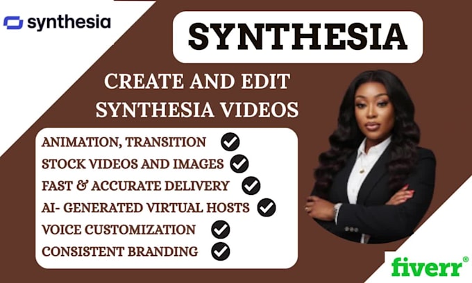 Create and edit synthesia ai videos by Rellision_vi | Fiverr