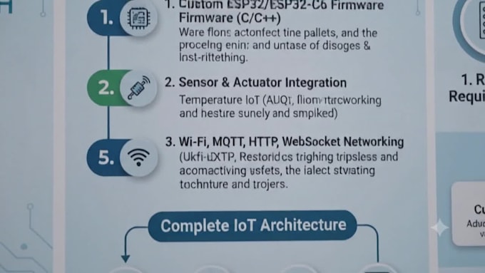 develop custom esp32 iot firmware and API integration