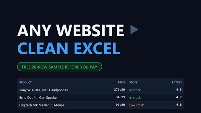 do python web scraping and data extraction to excel or csv
